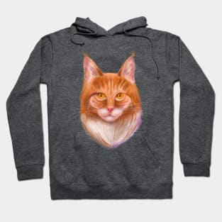 Ginger Maine Coon Cat Hoodie